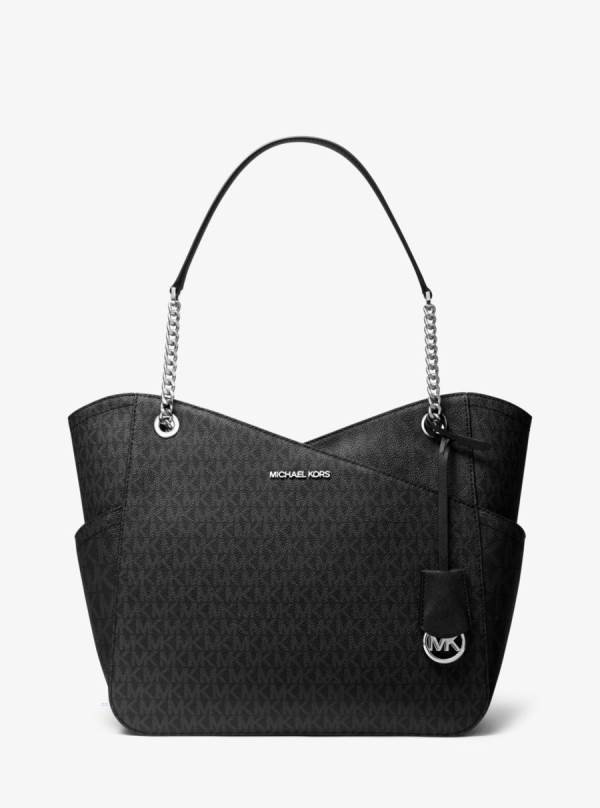 Damske Taška Cez Rameno Michael Kors Jet Set Large Logo Čierne - Kabelky Michael Kors Lacne | GWEKF-3186